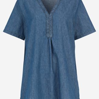 Denimtunika koristeellisella V-aukolla tarjous