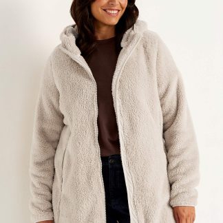 Kodikas fleece-takki hupulla tarjous