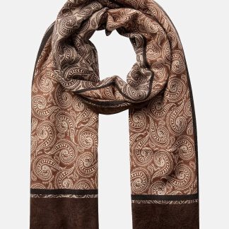 Läpikuultava huivi paisley-kuviolla tarjous