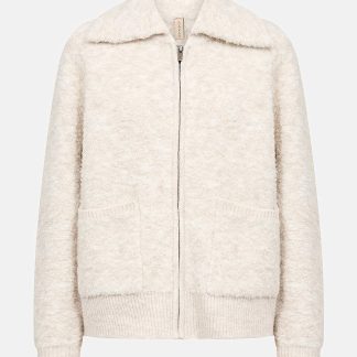 Neulottu boucle_sweater_433836 vetoketjulla tarjous